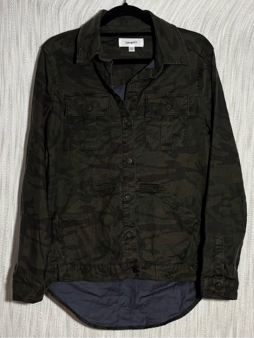 Level 99 Olive Camouflage Military Field Jacket